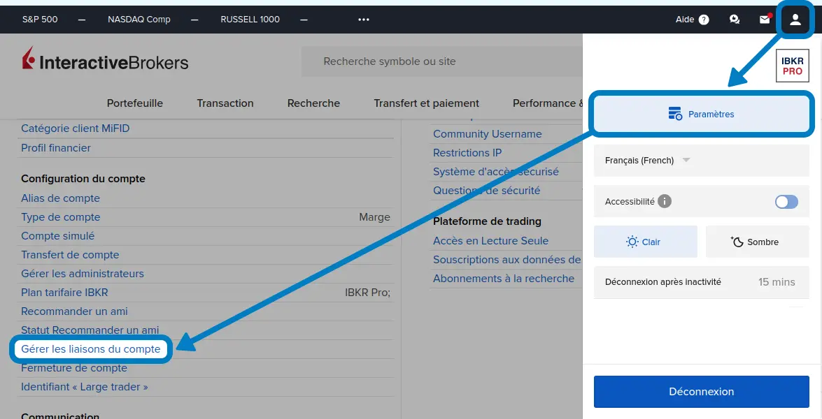 Lier son compte Interactive Brokers à ProRealTime, étape 1
