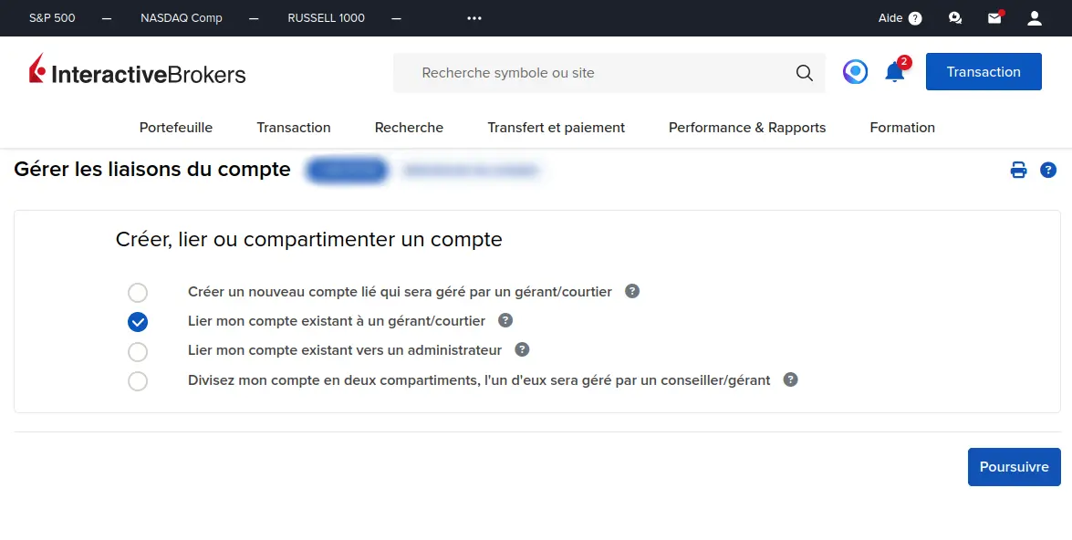 Lier son compte Interactive Brokers à ProRealTime, étape 2